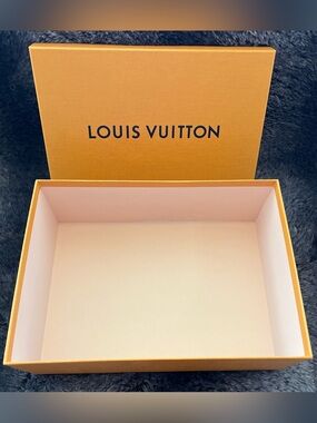 Authentic Louis Vuitton Orange Box with Navy Logo
